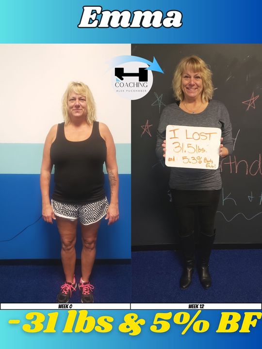 Emma, i2 Fitness member — down 31 pounds and 5% body fat